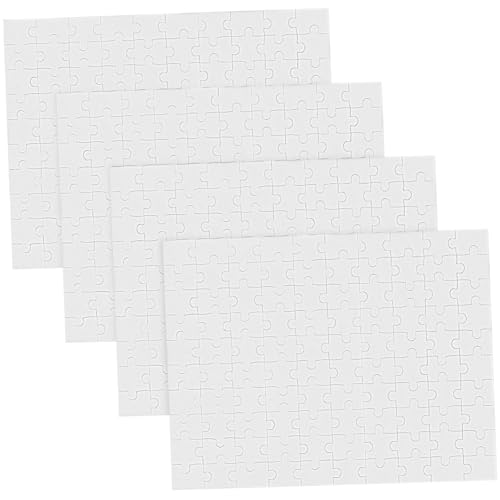 BESTonZON 4 Blätter DIY Blanko Puzzle Teile Leicht Tragbar Kreatives Malspielzeug Feinmotorik Vorstellungskraft Konzentration BESTonZON 4 Blätter DIY Blanko Puzzle Teile Leicht Tragbar Kreatives Malspielzeug Feinmotorik Vorstellungskraft Konzentration von BESTonZON