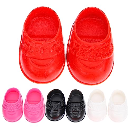 BESTonZON 4 Paare Miniatur Puppenschuhe Flache Schuhe in Rot Rosa für Mädchen Puppenzubehör Niedliche Dekoration für und Andere Puppen BESTonZON 4 Paare Miniatur Puppenschuhe Flache Schuhe in Rot Rosa für Mädchen Puppenzubehör Niedliche Dekoration für und Andere Puppen von BESTonZON