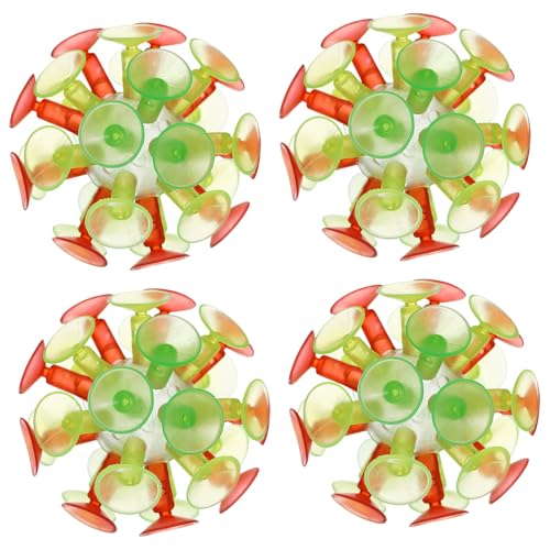 BESTonZON 4 STÜCKE Teiliges Bunte Saugnapf Bälle Leuchtend Stressabbau Sprungball Party für Mädchen Jungen Ab Jahren BESTonZON 4 STÜCKE Teiliges Bunte Saugnapf Bälle Leuchtend Stressabbau Sprungball Party für Mädchen Jungen Ab Jahren von BESTonZON
