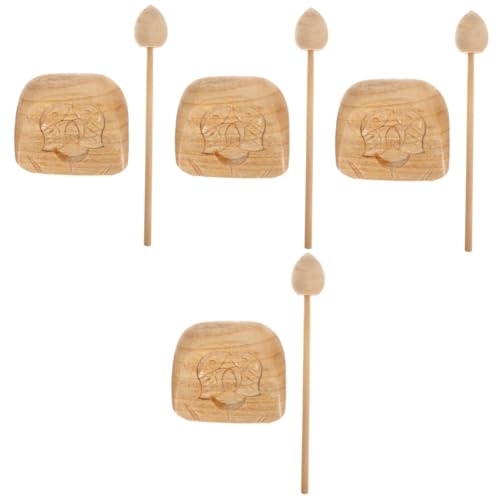 BESTonZON 4 Sätze Fisch-Musikinstrument aus Holz Kinder-Instrument-Spielzeug Klavier für Kinder kinderinstrumente Kinder musikinstrumente Trommel Spielzeuge kinderspielzeug Lernspielzeug von BESTonZON