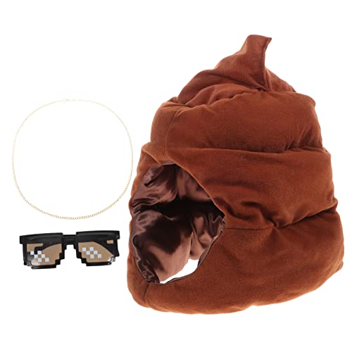 BESTonZON 4 Sätze Geburtstagshut fasching kopfbedeckung fasching kopfschmuck Lustiger Hut Geburtstagsfeier Hut Poop-Hut lustige Kopfbedeckung Cosplay Kothut Cosplay-Kostüm-Kit PP Baumwolle von BESTonZON