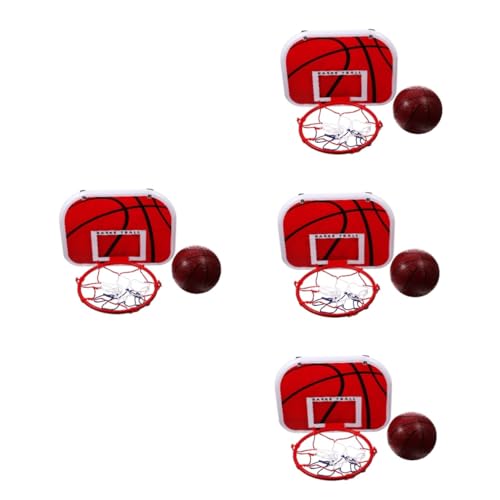 BESTonZON 4 Sätze Hängender Basketballkorb Jungenspielzeug Im Freien Kinder-Basketball-Rack-kit Spielzeug Innenaufhängung Mini-Basketball Badewanne Basketballkorb Basketballrahmen von BESTonZON