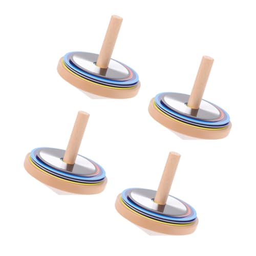 BESTonZON 4 Sätze Holzspielzeug für Tragbarer Bunter Outdoor Gyro Leichtes Robustes Drehrad Teilen Geschenk für Jungen und Mädchen BESTonZON 4 Sätze Holzspielzeug für Tragbarer Bunter Outdoor Gyro Leichtes Robustes Drehrad Teilen Geschenk für Jungen und Mädchen von BESTonZON