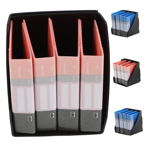 BESTonZON 4 Sätze Miniatur Aktenordner Puppenhaus Mini Büro Deko Dokumentenhalter Büro Szene Zubehör in Blau für Lernspielzeug BESTonZON 4 Sätze Miniatur Aktenordner Puppenhaus Mini Büro Deko Dokumentenhalter Büro Szene Zubehör in Blau für Lernspielzeug von BESTonZON