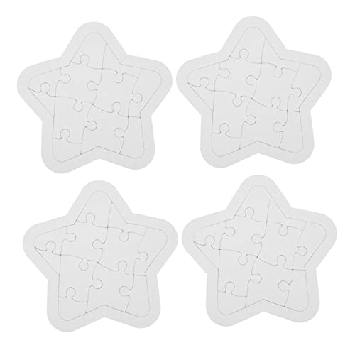 BESTonZON 4 Sätze Puzzle The Children spielwaren draußen kindercroks rätseln Leere Rätsel zeichnen Leere weiße Rätsel Spielzeug Kinder rätsel DIY-Handwerk Gekritzelbrett zeichnen Papier von BESTonZON