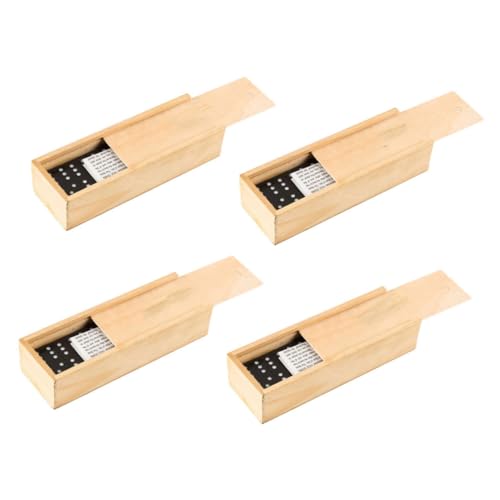 BESTonZON 4 Sätze Teiliges Holz Domino Spielset mit Aufbewahrungsbox Leichtes Geruchloses Familienspiel Hand Auge koordination und Kreativität Geeignet für Drinnen und Draußen BESTonZON 4 Sätze Teiliges Holz Domino Spielset mit Aufbewahrungsbox Leichtes Geruchloses Familienspiel Hand Auge koordination und Kreativität Geeignet für Drinnen und Draußen von BESTonZON