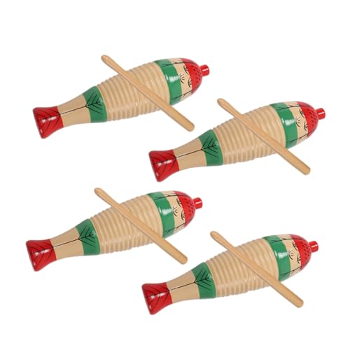 BESTonZON 4 Sätze Teiliges Holz Guiro Percussion Instrument für Rhythmisches Musikspielzeug zur Motorischer Fähigkeiten Klarer Klang Robustes Kindgerechtes Design BESTonZON 4 Sätze Teiliges Holz Guiro Percussion Instrument für Rhythmisches Musikspielzeug zur Motorischer Fähigkeiten Klarer Klang Robustes Kindgerechtes Design von BESTonZON