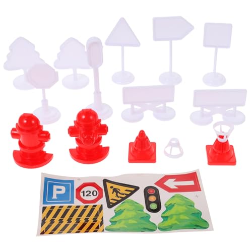 BESTonZON 4 Sätze Teiliges Miniatur verkehrszeichen spielset für Pädagogisches Straßenverkehrsspielzeug Realistische Straßensperren Ampeln und Verkehrsschilder Fördert Verkehrsverständnis BESTonZON 4 Sätze Teiliges Miniatur verkehrszeichen spielset für Pädagogisches Straßenverkehrsspielzeug Realistische Straßensperren Ampeln und Verkehrsschilder Fördert Verkehrsverständnis von BESTonZON