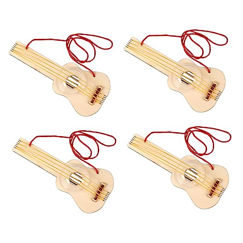 BESTonZON 4 Sätze Ukulele Aus Holz Instrument Handgefertigtes Gitarrenmaterial-kit Ukulele-montagezubehör Ukulele-bausatz Für Ukulele Bausatz Selber Machen DIY-Material von BESTonZON