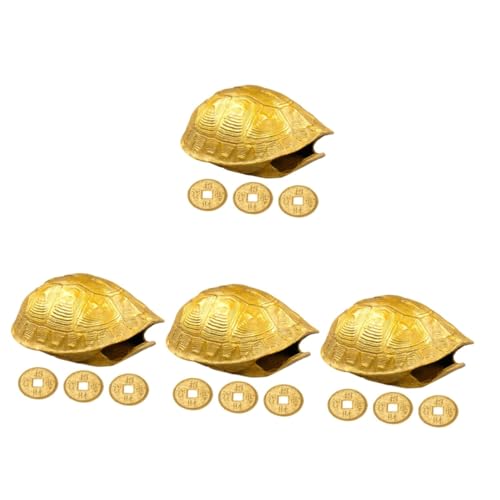 BESTonZON 4 Sets Wahrsagungswerkzeug Aus Schildkrötenpanzer Tischdekoration Design Im Chinesischen Stil Münze Wahrsagerei Schildkrötenpanzer Llaveros Wahrsagerei Schmücken von BESTonZON