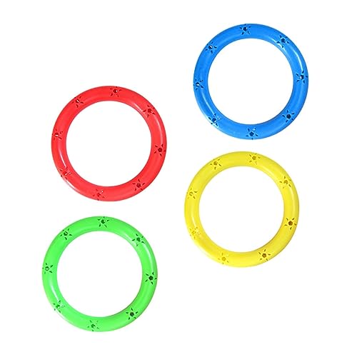 BESTonZON 4 Stück Armband Handrassel Handrasseln Ring Tragbarer Schüttler Sportspielzeug Turnringe Rasselring Regenbogen-handdrachen Gymnastik-Tanz-rassel- Ring Rassel Abs von BESTonZON