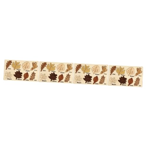 BESTonZON 4 Stück Blatt-Puzzle Spielzeug für Kleinkinder Mädchen Holzspielzeug zum frühen Lernen Kinder Puzzle rätselbuch Kinder Kleinkind-Puzzle Kinderspielzeug Lernspielzeug Babyspielzeug von BESTonZON