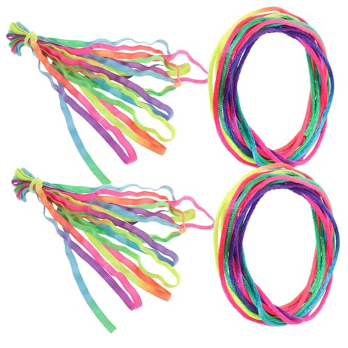 BESTonZON 4 Stück Elastisches Springgummiband Übungsspringseil Chinesisches Springseil Spiele Übungsspringseil Fitness Springseil Kinder Springseil Fitness Springseil Baumwollseil von BESTonZON