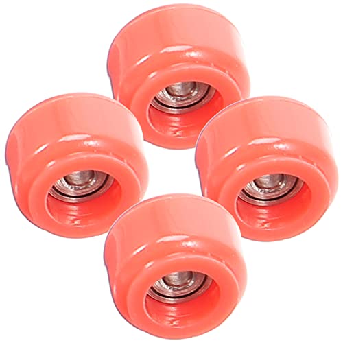 BESTonZON 4 Stück Finger Kleines Finger-Skate-rollerspielzeug Fingerroller-Modell Knopf Zappeln Schieberegler Schlittschuhe Mini-Skateboard Zappelnde Rot Rostfreier Stahl von BESTonZON