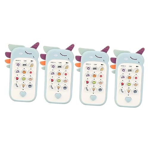 BESTonZON 4 Stück Handy Für Kinder Handy Spielzeug Gehirnspielzeug Babyphone Beißring Musikspielzeug Für Babyphone Telefon Für Kinder Telefon Für Babys Musikspielzeug Plastik von BESTonZON