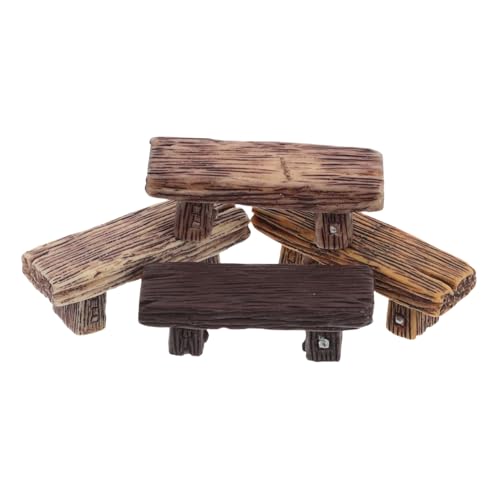 BESTonZON 4 Stück Miniatur Resin Hocker Teilig Vintage Stil Kleine Doppelsitzbank für Puppenhaus DIY Landschaftsdeko Langlebig Natürliche Textur BESTonZON 4 Stück Miniatur Resin Hocker Teilig Vintage Stil Kleine Doppelsitzbank für Puppenhaus DIY Landschaftsdeko Langlebig Natürliche Textur von BESTonZON