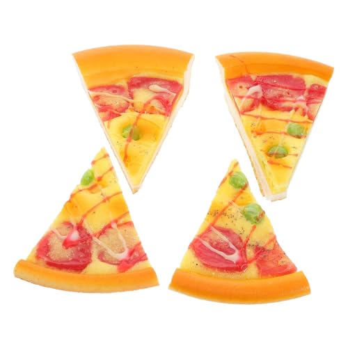 BESTonZON 4 Stück PU Realistische Käse Pizza Modelle Teiliges Leichte Spielküche Pizzastücke für Detailgetreue Dekoration für Pizza Partys und Weihnachtsdekoration BESTonZON 4 Stück PU Realistische Käse Pizza Modelle Teiliges Leichte Spielküche Pizzastücke für Detailgetreue Dekoration für Pizza Partys und Weihnachtsdekoration von BESTonZON