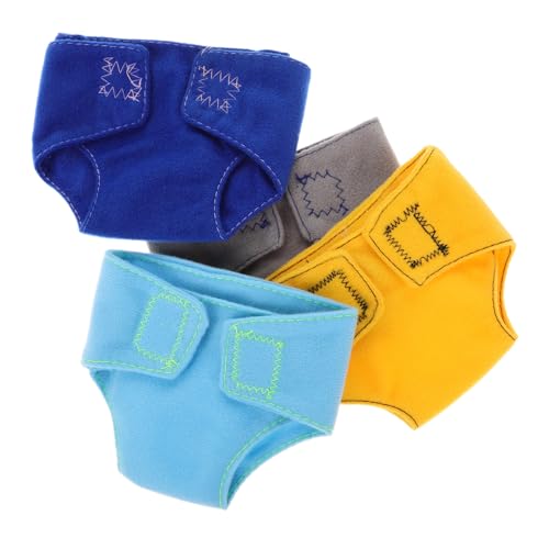 BESTonZON 4 Stück Puppenwindelhose Kinder Tun So, Würden Sie Spielzeug Spielen Wiedergeborene Babypuppenwindeln Zubehör Für Babypuppen Puppe Kostüm Puppe Verkleiden Zubehör Stoff von BESTonZON