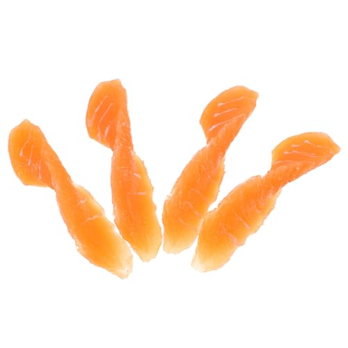 BESTonZON 4 Stück Realistische Teiliges Lachsmodell Künstliche Lachsscheiben Dekoration Lebensechte Lebensmittel Requisiten für Fotos Küchen und Ladenausstellung Pädagogisches BESTonZON 4 Stück Realistische Teiliges Lachsmodell Künstliche Lachsscheiben Dekoration Lebensechte Lebensmittel Requisiten für Fotos Küchen und Ladenausstellung Pädagogisches von BESTonZON