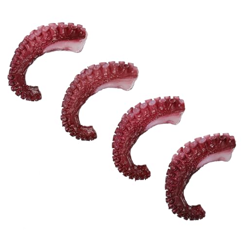 BESTonZON Foto Prop Octopus Schmuck 4 Stücke Emuliert Lebensmittel Modell PVC Kunsthandwerk Lebensechte Meeresfrüchte Spielzeug von BESTonZON