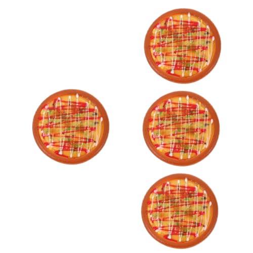 BESTonZON 4 Stück Simulation Pizza-Modell Lebensechtes Pizzastück Requisite Für Gefälschte Essensspielzeug Vorgeben Simulation Lebensmittelmodell Lebensmittelspielzeug PVC von BESTonZON