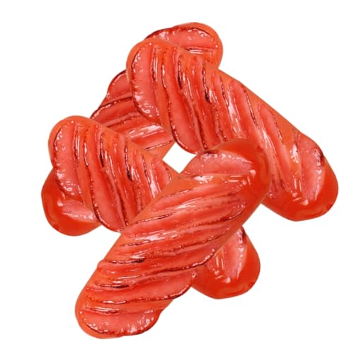 BESTonZON 4 Stück Simulierte Wurst Wurst-Modell Food-Modell Restaurant Gefälschtes Essen Gefälschtes Küchenlebensmittelmodell Gefälschte Bratwurst Hot-Dog-Dekorationen Wurstdekor Rot PVC von BESTonZON