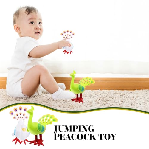 BESTonZON 4 Stück Teiliges Aufziehspielzeug Wind up Springender Pfau Tiermotiv Kreatives Lernspielzeug für Jungen Mädchen BESTonZON 4 Stück Teiliges Aufziehspielzeug Wind up Springender Pfau Tiermotiv Kreatives Lernspielzeug für Jungen Mädchen von BESTonZON