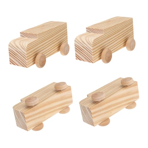 BESTonZON 4 Stück Teiliges DIY Holzauto zum Bemalen Handgefertigtes Graffiti Modellspielzeug für Kindergartenkinder Glatte Oberfläche Kreatives Bastelspielzeug Kunsthandwerk BESTonZON 4 Stück Teiliges DIY Holzauto zum Bemalen Handgefertigtes Graffiti Modellspielzeug für Kindergartenkinder Glatte Oberfläche Kreatives Bastelspielzeug Kunsthandwerk von BESTonZON