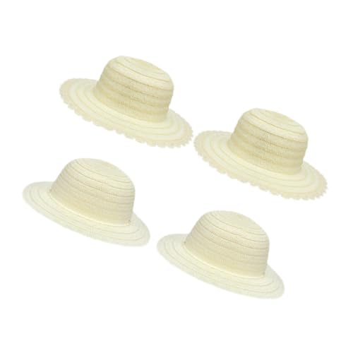 BESTonZON 4 Stück Teiliges DIY Strohhut Weiße Blanko Bastelhüte mit Spitze zum Bemalen und Gestalten Kreative Sommer Strandmützen für Jungen und Mädchen Handgefertigte Bastelsets BESTonZON 4 Stück Teiliges DIY Strohhut Weiße Blanko Bastelhüte mit Spitze zum Bemalen und Gestalten Kreative Sommer Strandmützen für Jungen und Mädchen Handgefertigte Bastelsets von BESTonZON