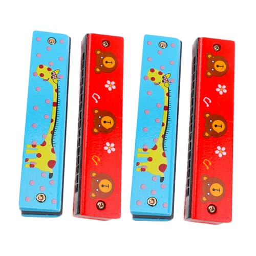 BESTonZON 4 Stück Teiliges Holzmundharmonika Doppelte Reihen Diatonisches Musikinstrument für Tragbares Langlebiges Lernspielzeug als Zufällige Farbe Zufällige Farbe BESTonZON 4 Stück Teiliges Holzmundharmonika Doppelte Reihen Diatonisches Musikinstrument für Tragbares Langlebiges Lernspielzeug als Zufällige Farbe Zufällige Farbe von BESTonZON