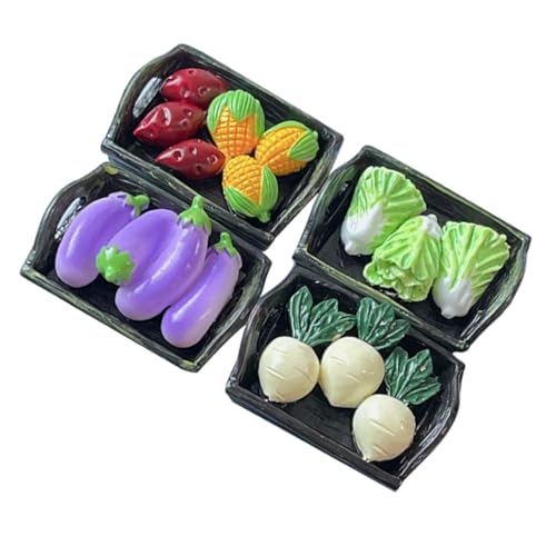 BESTonZON 4 Stück Teiliges Miniatur Gemüsekorb aus Stabilem Harz Detailgetreue Puppenhaus Deko Realistisches Miniatur Gemüse für DIY Mikrolandschaft und Puppenhaus Zubehör BESTonZON 4 Stück Teiliges Miniatur Gemüsekorb aus Stabilem Harz Detailgetreue Puppenhaus Deko Realistisches Miniatur Gemüse für DIY Mikrolandschaft und Puppenhaus Zubehör von BESTonZON