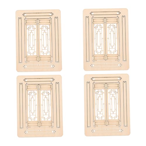 BESTonZON 4 Stück Teiliges Miniatur Holzfenster für Puppenhäuser und Fairy Garden Dekoration Bewegliche Fenster Chinesische Architektur Modellbau DIY Landschaftsdeko Detailreiche Handarbeit BESTonZON 4 Stück Teiliges Miniatur Holzfenster für Puppenhäuser und Fairy Garden Dekoration Bewegliche Fenster Chinesische Architektur Modellbau DIY Landschaftsdeko Detailreiche Handarbeit von BESTonZON