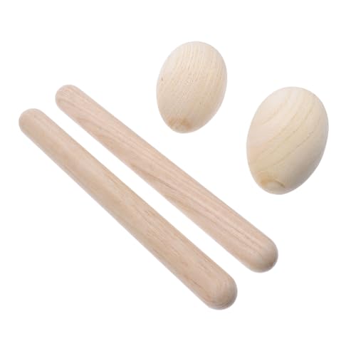 BESTonZON 4 Stück Teiliges Percussion Set aus Natürlichem Holz mit Rhythmusstäben und Shakern Sicherer Musikspielzeug für Kleinkinder zur Musikalischen Früherziehung und Entwicklung des BESTonZON 4 Stück Teiliges Percussion Set aus Natürlichem Holz mit Rhythmusstäben und Shakern Sicherer Musikspielzeug für Kleinkinder zur Musikalischen Früherziehung und Entwicklung des von BESTonZON