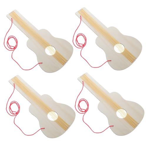 BESTonZON 4 Stück Teiliges Unvollendete Holz Gitarren für DIY und Bastelprojekte für Kindergarten Handwerkliche Musikinstrumente aus Robustem Holz Leicht und Tragbar für Kreative Aktivitäten BESTonZON 4 Stück Teiliges Unvollendete Holz Gitarren für DIY und Bastelprojekte für Kindergarten Handwerkliche Musikinstrumente aus Robustem Holz Leicht und Tragbar für Kreative Aktivitäten von BESTonZON