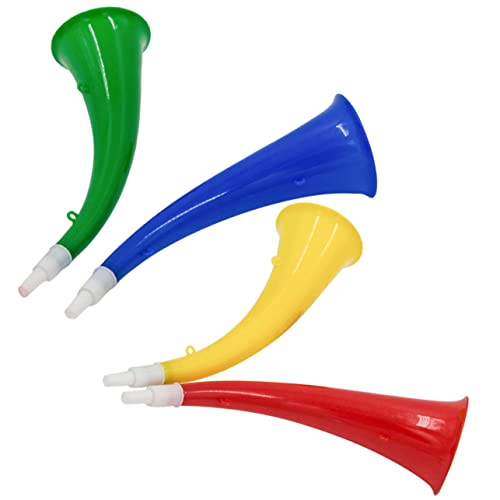 BESTonZON 4 Stück Trompete Aus Horn Simulation Trompetenmodell Lustige Trompeten Spieltrompete Trompete Kinderspielzeug Jubel-Tools Für Fans Hornspielzeug Kindertrompete Plastik von BESTonZON