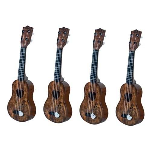 BESTonZON 4 Stück Ukulele für Kinder realistisches Gitarrenspielzeug Nachgemachtes Gitarrenspielzeug kinderinstrumente musikinstrumente für Kinder Kleinkind Musikinstrument Spielzeug Plastik von BESTonZON