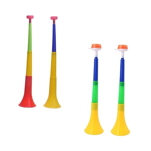 BESTonZON 4 Stück WM-Horn kindertrompeten outdoorspielzeug Tragbares Horn Trompete jubelt Horn Wettkampf-Jubelhorn jubelndes Trompetenspielzeug interessantes Trompetenspielzeug Plastik von BESTonZON