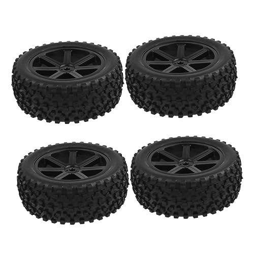 BESTonZON 4 Stück kleine Spielzeugteile Off-Road Vehicle Wheels Car Toy Parts Small Wheels Toy Car Accessories Räder Auto Spielzeug Autoreifen Bergbuggy Teile Auto Spielzeug Radmodell Black von BESTonZON