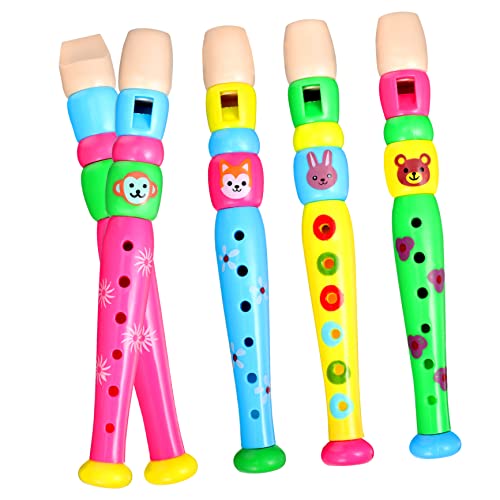 BESTonZON 4 Teiliges Kindermusikinstrument Aus Kunststoff Holzblasinstrumente Blockflöteninstrument Für Kinder Kindermusikinstrument Lernspielzeug Für Kinder Kinderrecorder von BESTonZON