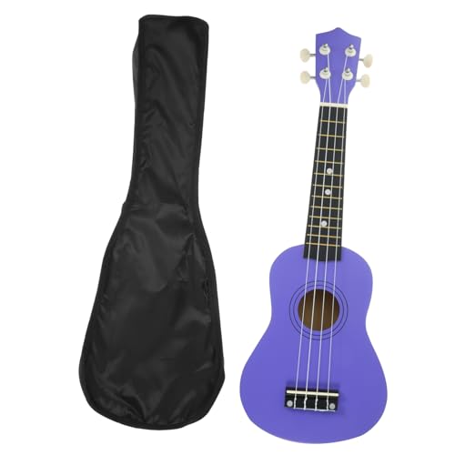 BESTonZON 4 Ukulele Aus Holz Praktische Ukulele Anfänger-Ukulele -Ukulele Tragbare Ukulele -Ukulele Violett Volles Lindenholz von BESTonZON