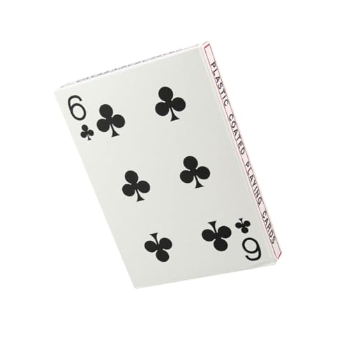 BESTonZON 4 große Spielkarten kreative Pokerkarten Pokerkarte aus Papier Poker-Kartenspiel Heimspiel familienspiele kartenhalter Spielkarten Brettspiel-Poker Kartenspiel Spielen Weiß von BESTonZON