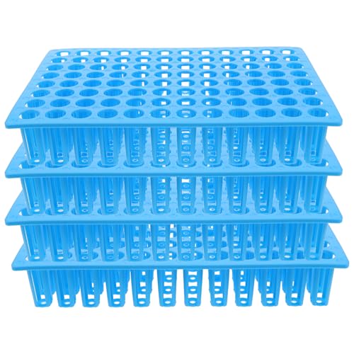 BESTonZON 4-teiliger Reagenzglashalter: 96 Steckplätze, wissenschaftlicher Fläschchenhalter, Regal, Spielzeug für Experimente – multifunktionaler Organizer für Reagenzgläser und Fläschchen BESTonZON 4-teiliger Reagenzglashalter: 96 Steckplätze, wissenschaftlicher Fläschchenhalter, Regal, Spielzeug für Experimente – multifunktionaler Organizer für Reagenzgläser und Fläschchen von BESTonZON