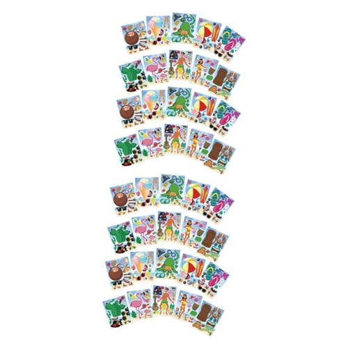 BESTonZON 40 Blätter Hawaii-Aufkleber Hawaii-Party-Aufkleber-dekor Kinder-Hawaii-Party-Aufkleber Hawaii Aufkleber Dekoration 80 g Beschichtetes Papierpapier von BESTonZON