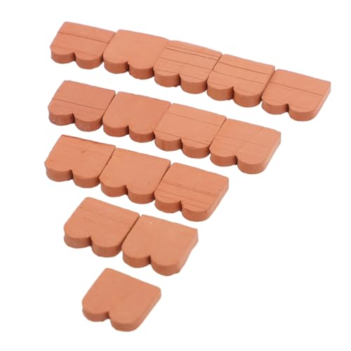 BESTonZON 40 Stück Robustem Realistische Kleine Dachziegel und Stapelbare Mauersteine für Puppenhaus Garten-deko und Kreatives Basteln Braun BESTonZON 40 Stück Robustem Realistische Kleine Dachziegel und Stapelbare Mauersteine für Puppenhaus Garten-deko und Kreatives Basteln Braun von BESTonZON