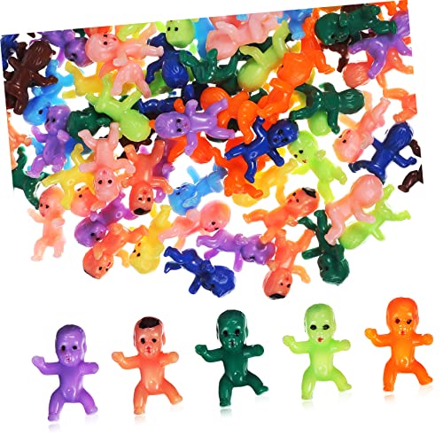 BESTonZON 400 STK Kleine Puppe -Badespielzeug Babypuppen aus Kunststoff Babyspielzeug Spielzeug Babys Toys Puppen Badespielzeug für Babys kleine Babypuppen Miniatur Kuchen Eiswürfel von BESTonZON