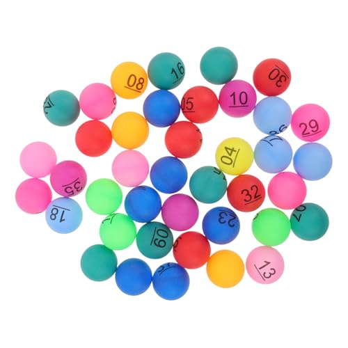 BESTonZON 40st Lotteriekugeln Bingo-Rad Bingo-preise Farbe Lotterieball Mehrfarbige Spielball Tischtennis Lotterie Tischtennis-lotterieball Indoor- Farbball-Lotterie Farblotterie Pp von BESTonZON