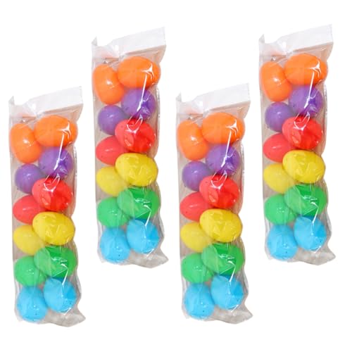 BESTonZON 48 Stk nachgeahmte Eier Ei-Set bemalen Maracas-Eierschüttler Stuffer Füllstoffe ostereier kunststoffeier easter eggs Osterei aus Plastik Eierschale aus Kunststoff von BESTonZON