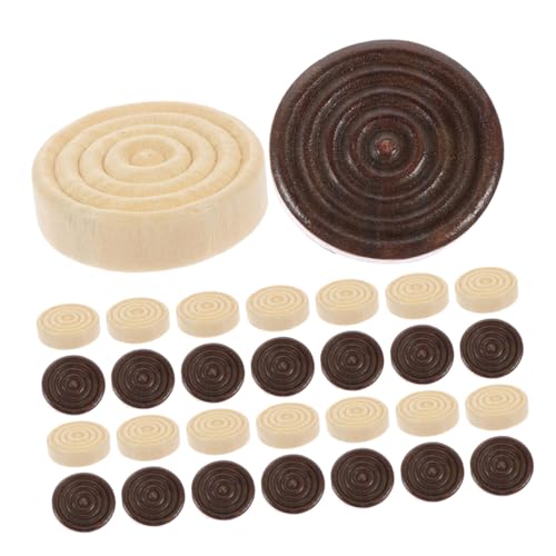 BESTonZON 48 Stück Holz-spielsteine Runde Stapelbare Holz-damechips für Brettspiele Lernspielzeug Reise Camping Freizeit BESTonZON 48 Stück Holz-spielsteine Runde Stapelbare Holz-damechips für Brettspiele Lernspielzeug Reise Camping Freizeit von BESTonZON