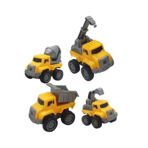 BESTonZON Spielzeug Jungs Toys 4er Set Baustellenfahrzeuge Für Kipper Bagger LKW Und Schaufellader Rückziehspielzeug Aus Für Kleinkinder Ab 3 Jahren von BESTonZON