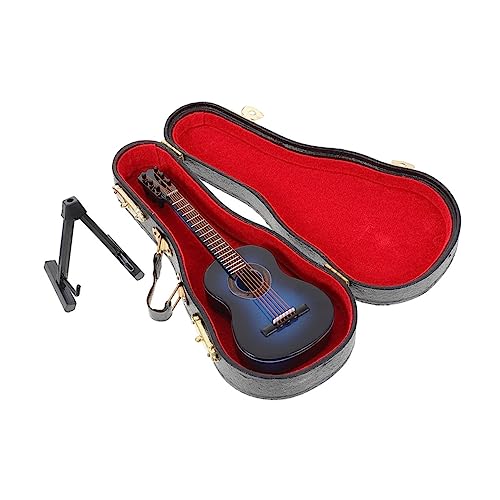 BESTonZON 5 Sätze Gitarrenmodell Dekorativ Winzige Gitarre Nachahmung Gitarre Miniatur-puppenhausmodell Miniatur-e-Gitarre Aus Holz Bass Babyspielzeug Requisiten Kind Kupferdraht Klassisch von BESTonZON